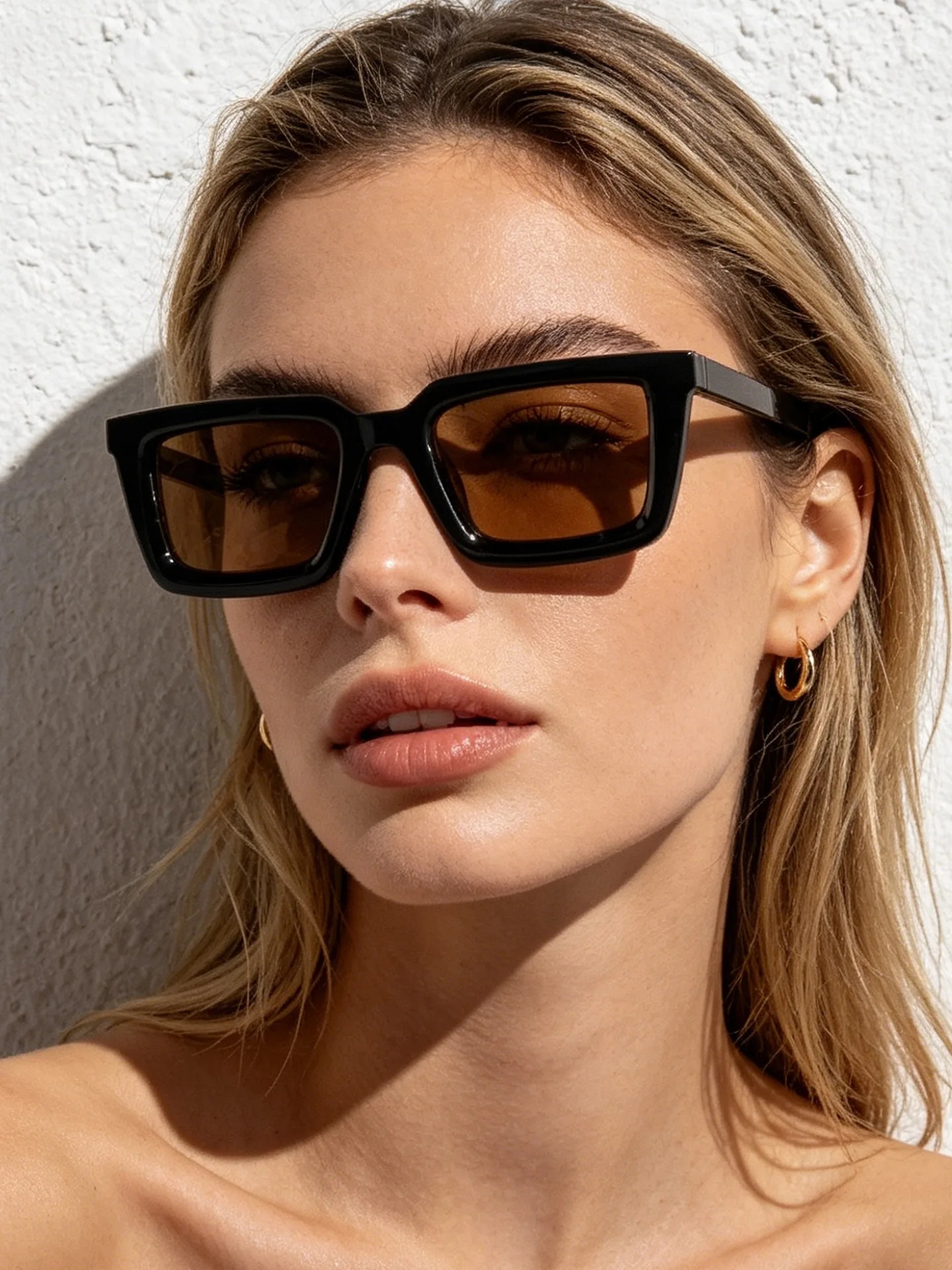 Sunglasses Uv400 - Occhiali da sole rettangolari vintage, da