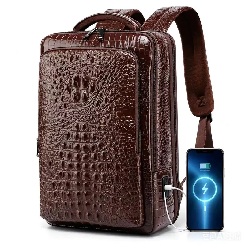 Leather Briefcase - Nuovo zaino da uomo in pelle