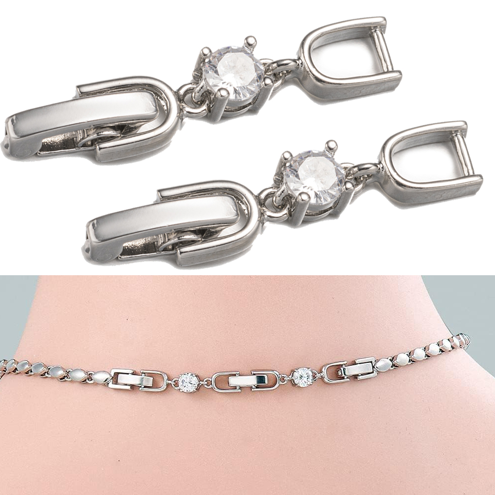 Gold Plated Jewelry - Set di fermagli per estensione pieghevole