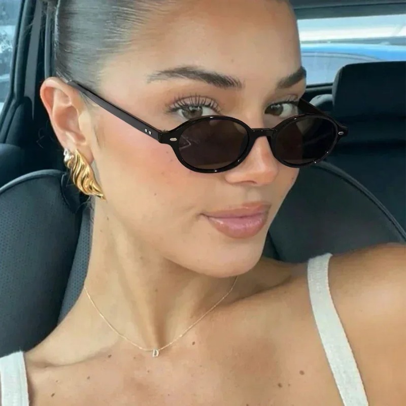 Sunglasses Uv400 - Occhiali da Sole Ovali Retrò Piccoli
